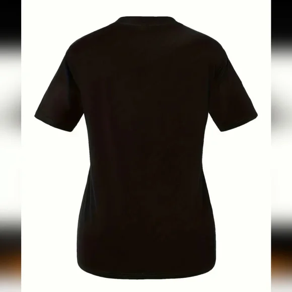 *SOLD* QUEEN BEE Crystal Beaded Black Fitted Tee Crown Bee Sz XXL (14) - Picture 4 of 8